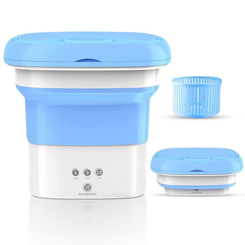 Automatic Folding Mini Washing Machine with Dryer | Compact & Portable | 3kg Capacity | Travel & Home Use